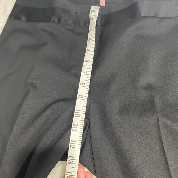 Talbots Heritage Black Dress Pants Women's Size 12 Satin Tux Waistband - Picture 7 of 12